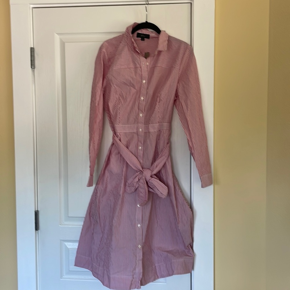 Jcrew Aline shirt dress red stripe new with tags size 12 (tags removed)